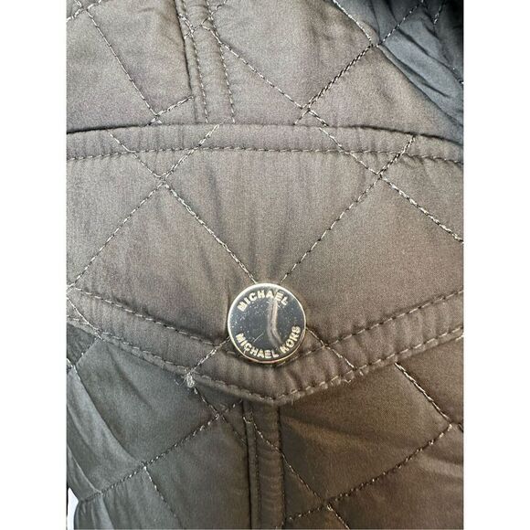 Michael Kors Women’s Green Belted Quilted Coat Size Small - Picture 8 of 11